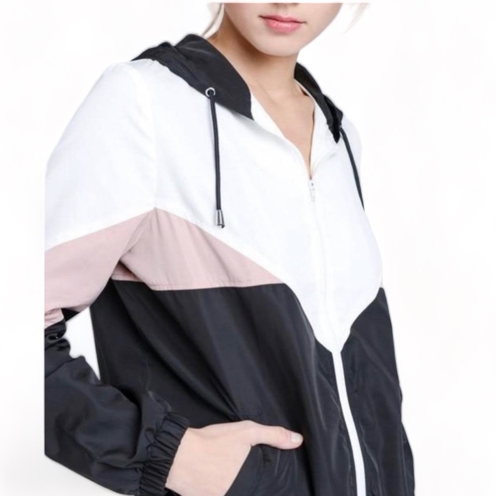 Love Tree Lightweight Color-blocker Hooded Windbreaker Size Large